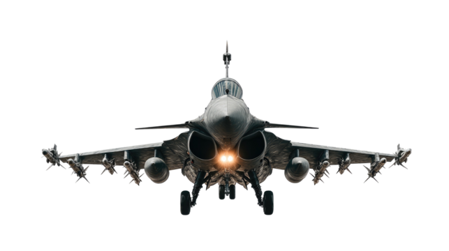 Modern Fighter Plane, Aircraft and Advanced Air Combat System isolated on transparent background Remove png, Clipping Path, pen tool