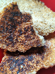 Intip.. Intip is a crunchy and tasty traditional Indonesian food. The rice crust is then dried and then fried.