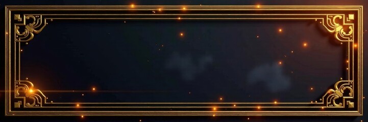 Obraz premium Elegant gold art deco frames, geometric design , ornate, modern frame