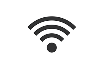 Abstract Wifi Signal Grunge Texture Wireless Network Icon isolated on transparent background