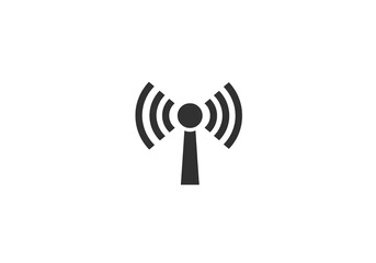 Wireless Signal Antenna Icon isolated on transparent background