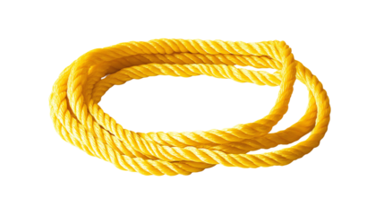 yellow rope isolated on white background , transparent png 