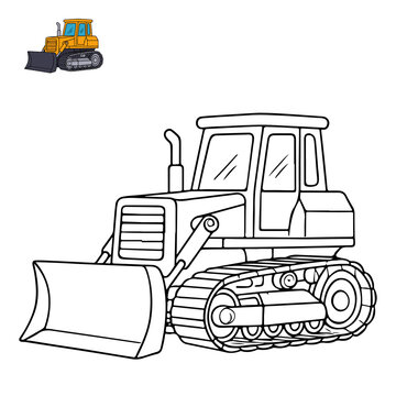 Bulldozer Construction Vehicles Coloring Pages