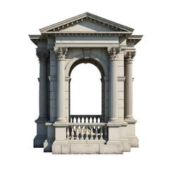 Fototapeta premium Stone portico isolated on transparent background