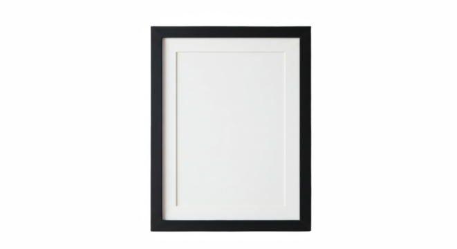 Modern A4 A3 picture frame mockup set bundle PNG transparent background. White, wood, black frame textures with mat board for gallery, artwork, poster, photo display, interior, wall decoration design
