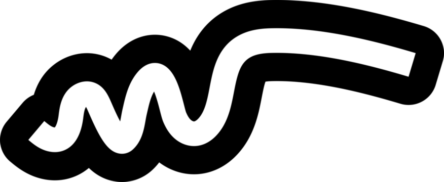 Line bold element set, curve, swirl, wave