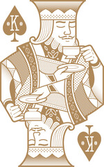 Coffee Lovers Spade Courts - King gold