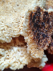 Intip.. Intip is a crunchy and tasty traditional Indonesian food. The rice crust is then dried and then fried.