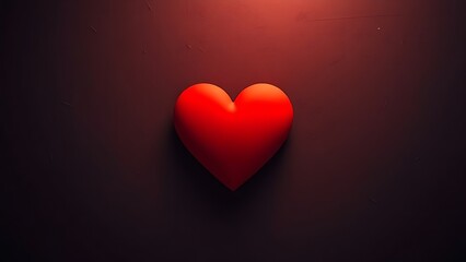 Abstract red heart symbol on a dark textured background, conveying deep emotional resonance.