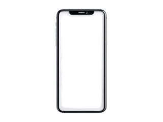 Modern smartphone mockup blank screen isolated background, Isolated On White Background, Png Transparent