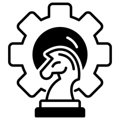 Leadership Strategy Icon Black
