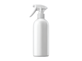 White plastic spray bottle mockup isolated on black background, Isolated On White Background, Png Transparent
