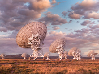Radio telescope array scans deep space from Earth in search of signals