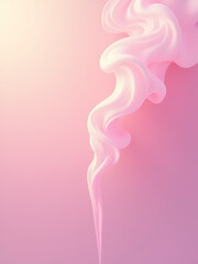 Fototapeta premium wispy cloud pastel smoke billows across soft pink gradient background illuminated warm diffused light serene