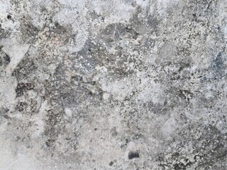 The image shows a close-up of a weathered, textured surface, likely concrete or stone, with cracks, dirt, and discoloration.
