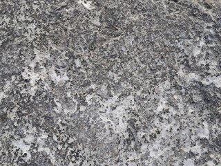 The image shows a close-up of a weathered, textured surface, likely concrete or stone, with cracks, dirt, and discoloration.

