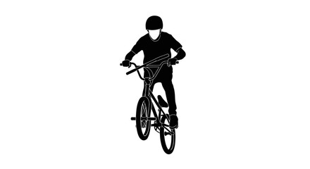 Obraz premium bmx rider silhouette transparent background for dynamic designs