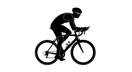 Obraz premium cyclist silhouette transparent background vector for design projects
