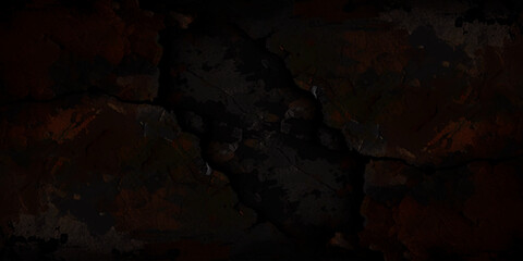 Textured landscape of cracked, earthy terrain with a mix of dark brown, reddish, and grayish tones, resembling a dry, rugged surface.	