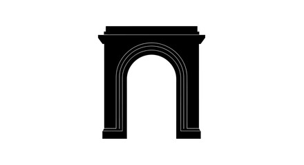 elegant black archway transparent background for design projects