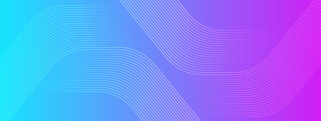 Abstract Modern gradient geometric wave lines art digital background design for Web, App, Banner, Cover, header