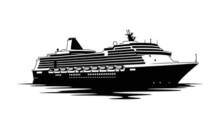 elegant cruise ship transparent background vector illustration