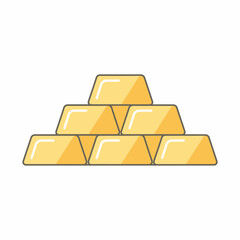 A pyramid stack of shiny, polished gold bars, representing wealth, investment, and precious metal.