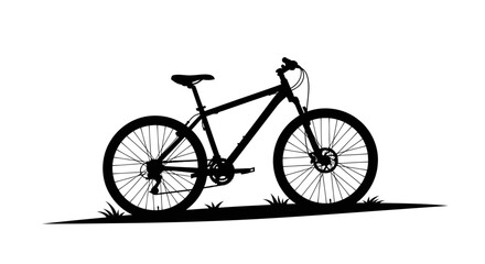 Naklejka premium mountain bike silhouette transparent background for design projects
