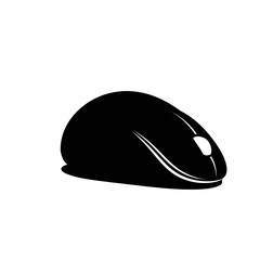 sleek black computer mouse icon transparent background for digital design