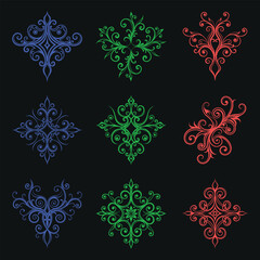 Elegant Decorative Patterns Vector Illustration.