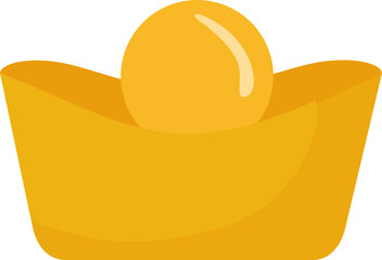  A Golden Yuanbao Graphic for Lunar New Year and Prosperity Designs