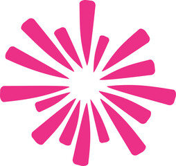 Obraz premium A Simple and Stylized Flat Vector Illustration of a Firework Burst