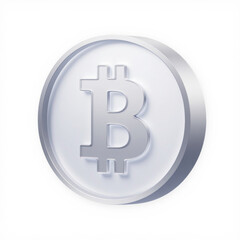 Obraz premium Golden Bitcoin Coin Symbolizing Cryptocurrency and Digital Finance