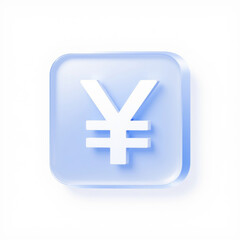 Obraz premium Square icon featuring Japanese yen symbol for currency representation