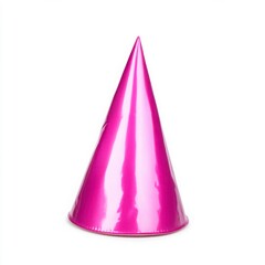 Fototapeta premium Purple Party Hat On White Background