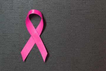 healthcare and medicine concept. pink breast cancer awareness ribbon.