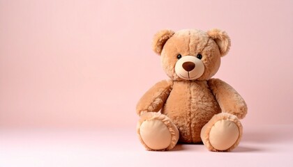 Obraz premium teddy on a pink background