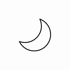 crescent moon  icon sign vector