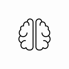 human brain intelligence icon sign vector