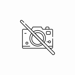 no camera allowed icon sign vector