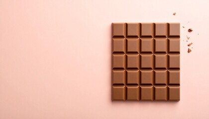 chocolate on pink background 