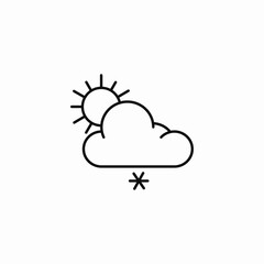 snow and sun icon sign vector