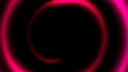 Dynamic neon pink spiral on black background for abstract modern design and aesthetic art