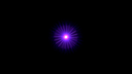 Dynamic purple light burst emanating from center with vibrant energy against a dark background