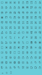 Seamless vector pattern with flat blue dots on an abstract web background