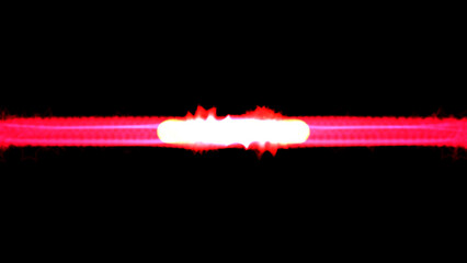Vibrant red laser beam effect with bright white center flash creates dynamic energy and futuristic feel