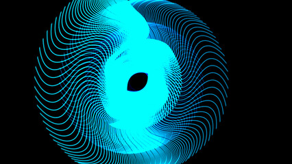 Dynamic turquoise flowing light pattern creates a mesmerizing abstract background for modern design projects