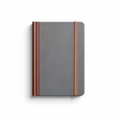 Notebook Cover Mockup with Rounded Corners White Background
