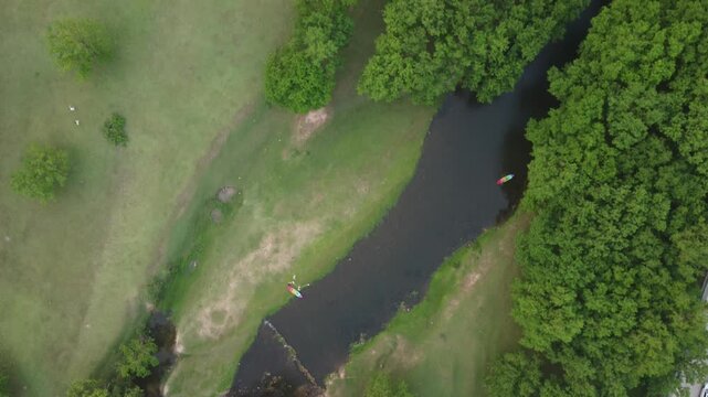 Aerial photography of grassland in Yangshan River, Hubei Province