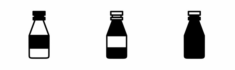 Sauce bottle icon on white background. Vector logo sauce bottle illustration.